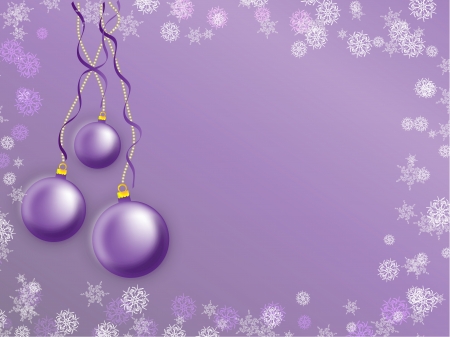 Christmas violet baubleのイラスト素材