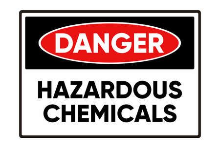 Danger hazardous chemical. Safety sign Vector Illustration. OSHA and ANSI standard sign. eps10のイラスト素材