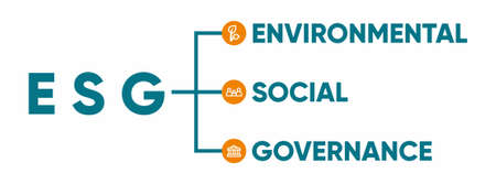 ESG banner web icon for business and organization, Environment, Social, Governance.のイラスト素材