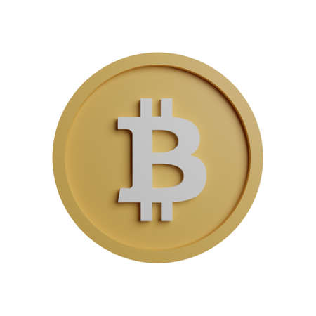 Bitcoin or crypto financial symbol 3d rendering illustrationの写真素材