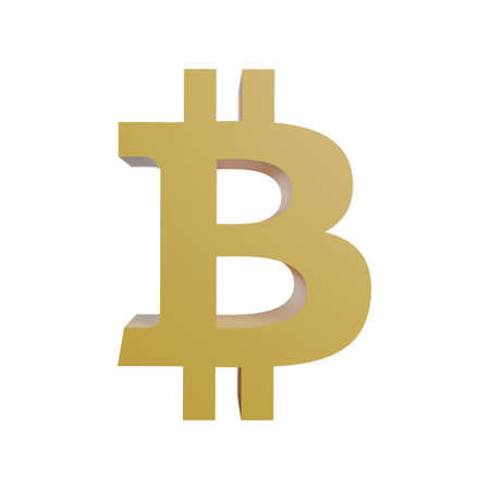 Bitcoin or crypto financial symbol 3d rendering illustrationの写真素材