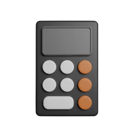 Calculator or financial calculation symbol 3d rendering illustrationの写真素材