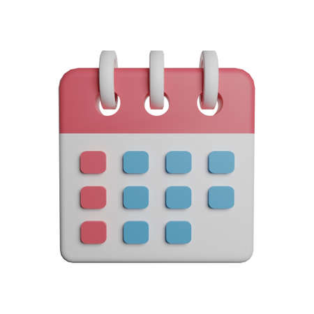 Calendar time month and year 3d rendering illustrationの写真素材