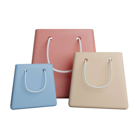 Shopping bag online shop market 3d illustration rendering iconの写真素材