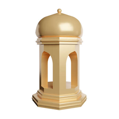 Ramadan calendar with moon and star lantern decoration 3d rendering illustrationの写真素材