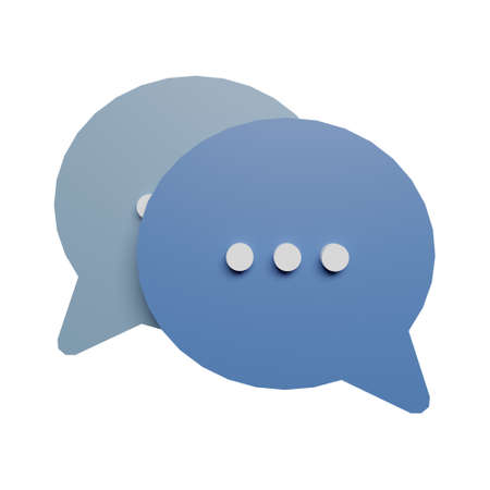 Speech buble comment icon 3d rendering illustrationの写真素材