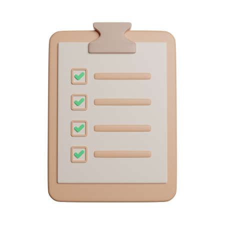 Checklist box 3d rendering icon illustrationの写真素材