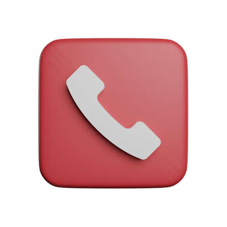 Phone Call or reject call icon 3d rendering illustrationの写真素材