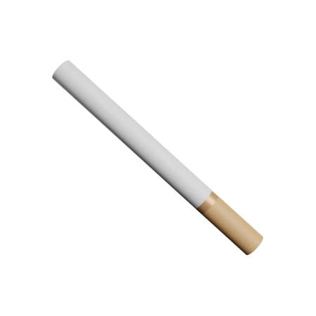 cigarette isolated on white icon 3d rendering illustrationの写真素材