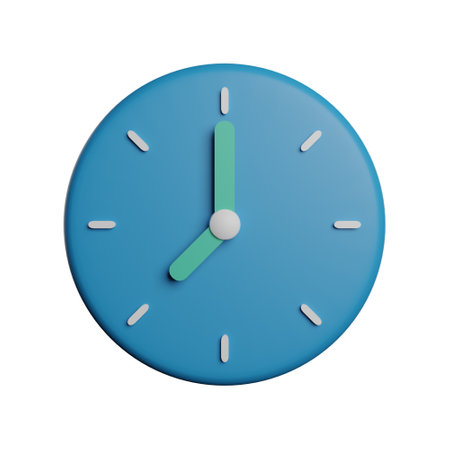 Alarm clock or date reminder icon 3D rendering illustrationの写真素材