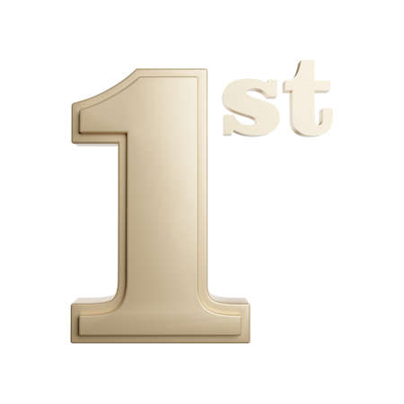 1st first win 3d rendering illustration