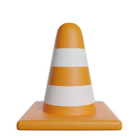 Traffic cone 3d rendering illustrationの写真素材