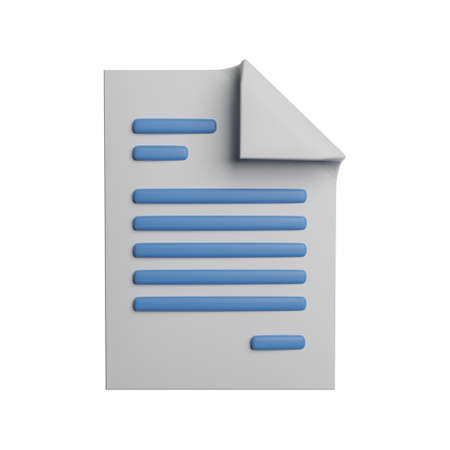 Document file copy 3D icon rendering illustrationの写真素材