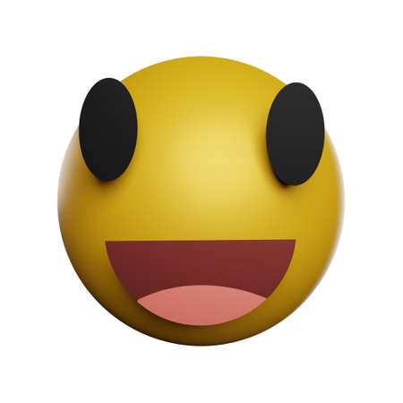 Adorable emoticon 3D icon illustrationの写真素材
