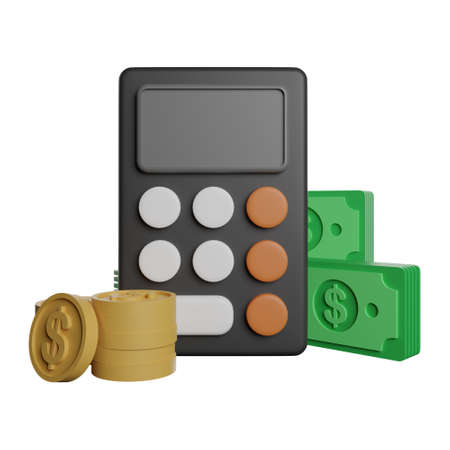 Finance accounting money 3d icon rendering illustrationの写真素材