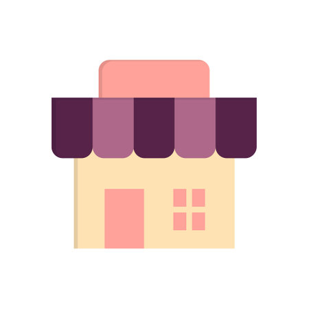 Online market shopping mall shop illustrationのイラスト素材