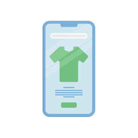 Online shopping phone apps storeのイラスト素材