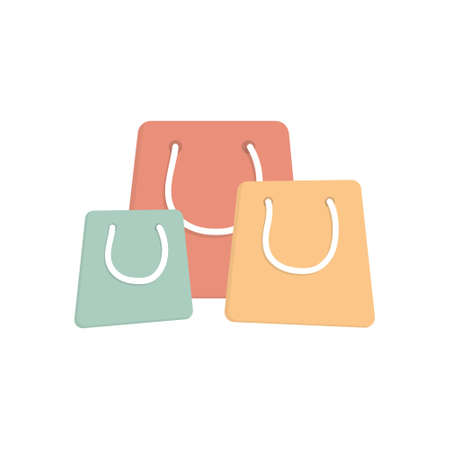 shopping bag equipment market mallのイラスト素材