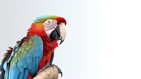 Photo of a macaw bird on white backgroundの素材