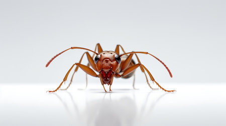 Photo of a argentine ant on white backgroundの素材
