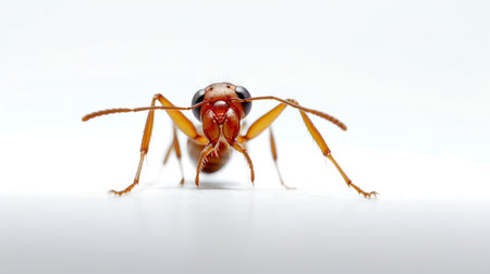 Photo of a argentine ant on white backgroundの素材