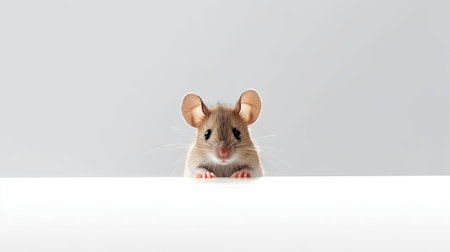 Photo of a mouse on white backgroundの素材