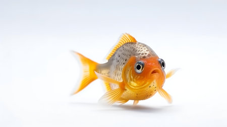 Photo of a fish on white backgroundの素材