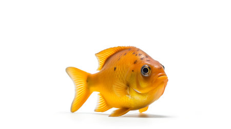 Photo of a fish on white backgroundの素材