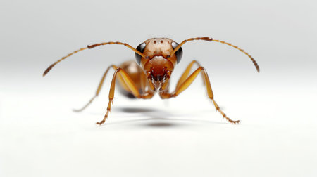 Photo of a argentine ant on white backgroundの素材