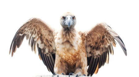 Photo of a vulture on white backgroundの素材