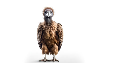 Photo of a vulture on white backgroundの素材