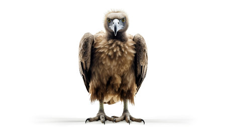 Photo of a vulture on white backgroundの素材