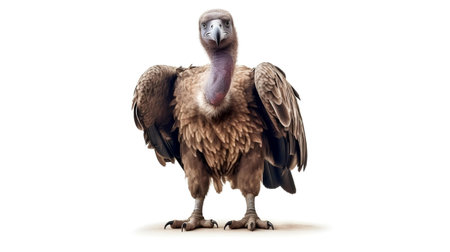 Photo of a vulture on white backgroundの素材