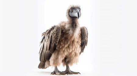Photo of a vulture on white backgroundの素材