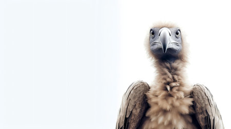 Photo of a vulture on white backgroundの素材