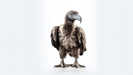 Photo of a vulture on white backgroundの素材