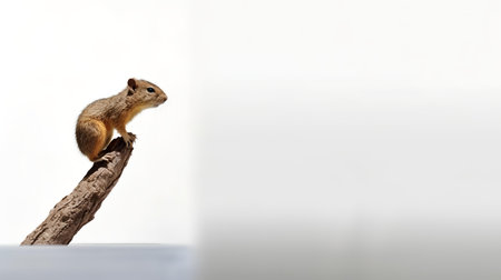 Photo of a mouse on white backgroundの素材