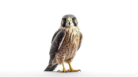 Photo of a Bird of prey on white backgroundの素材