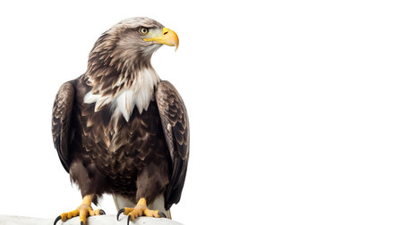 Photo of a Bald eagle on white backgroundの素材