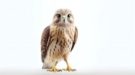 Photo of a Bird of prey on white backgroundの素材