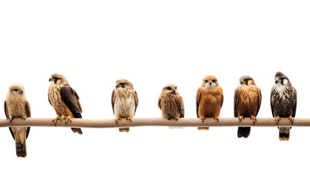 Photo of a Bird of prey on white backgroundの素材