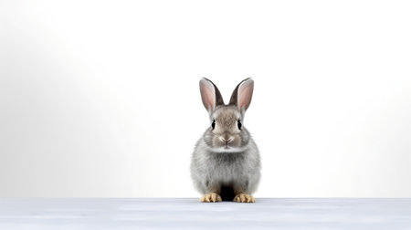 Photo of a Bunny on white backgroundの素材