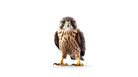Photo of a Bird of prey on white backgroundの素材