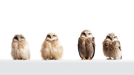 Photo of a Bird of prey on white backgroundの素材