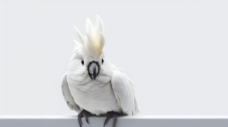Photo of a cockatiel bird on white backgroundの素材