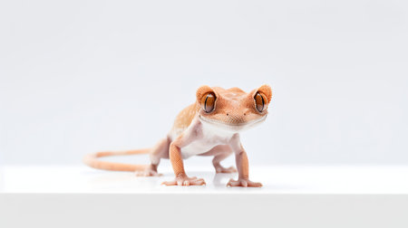 Photo of a Gecko on white backgroundの素材