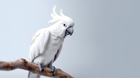 Photo of a cockatiel bird on white backgroundの素材
