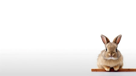 Photo of a Bunny on white backgroundの素材