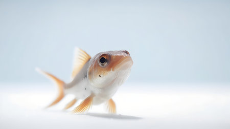 Photo of a corydoras catfish on white backgroundの素材