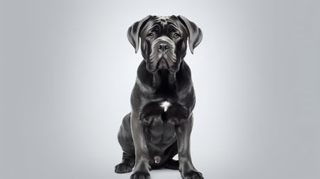 Photo of a cane corso on white backgroundの素材